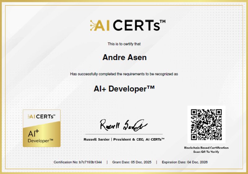 AI+ Developer Certificate